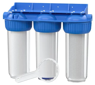 3-Stufen Wasserfilter 3/4" Sediment- & Aktivkohle