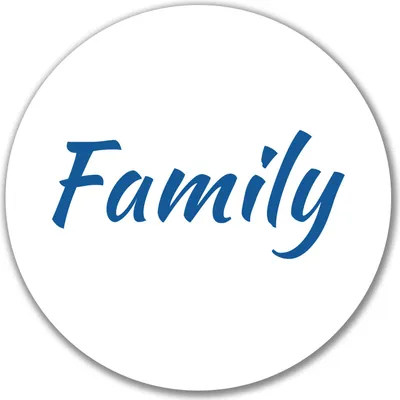 Immagine prodotto di Huuraa Adesivo con scritta "Family", rotondo da 10 cm – Idea regalo
