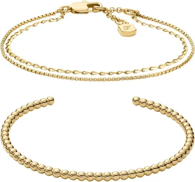 Produktbild von Fossil JA7293SET Damen Armband Messing Gold 19,5 cm