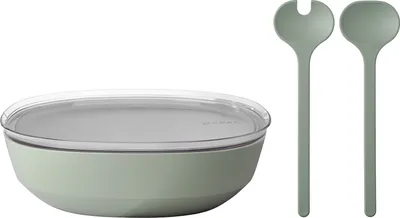 Produktbild von Mepal SILUETA Servierschale mit Deckel & Salatbesteck 4000 ml Nordic Sage
