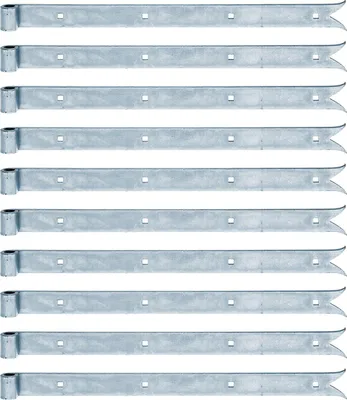 Produktbild von Alberts 862527 Ladenband, gerade, Abschluss Karpfenschwanz, galvanisch blau verzinkt, Rolle Ø14 mm, Größe 500 x 35 mm, 10er Set