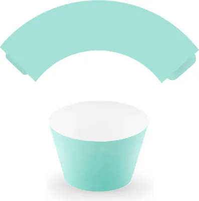 Produktbild von 6 Cupcake wrappers, türkis