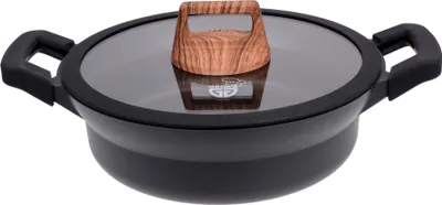Produktbild von GRÄWE Servierpfanne 24 cm mit Glasdeckel, Serie Alu-Line