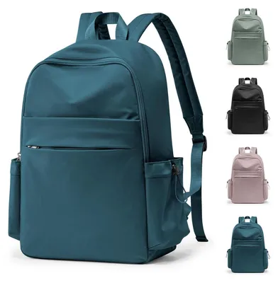 Productafbeelding van Rugtas voor dames en heren, 14 inch laptopvak, waterafstotend, pauwenblauw, 45x34x14 cm