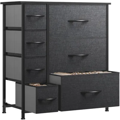 Image de Commode à 7 tiroirs - Meuble de rangement pour chambre à coucher et salon