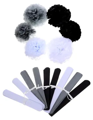 Produktbild von 18stücke Papierblumenkugeln Für Hochzeiten Und Partys Seidenpapier Pomponkugeln Für Partyhintergründe Geburtstage Und Feiertage