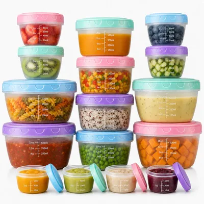 Vorratsdosen-Set 16 Stück 550 ml Kunststoff gefriergeeignet