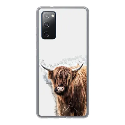 Produktbild von MuchoWow® Handyhülle Schutzhülle Hülle für Samsung Galaxy S20 FE Schottischer Highlander - Farbe - Grau Silikon Softcase Handy Hülle - Abdeckung