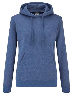 Produktbild von Fruit Of The Loom Lady Fit Pullover mit Kapuze FK3361 (2XL) (Königsblau meliert)