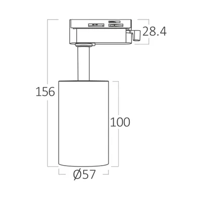 Image de Braytron LED GU10 Projecteur sur rail système monophasé, orientable & pivotant noir max. 10W