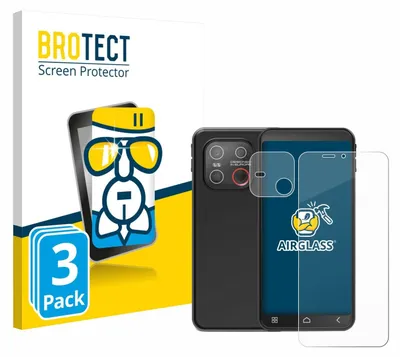 A product shot of screen protectors for a smartphone, with packaging.