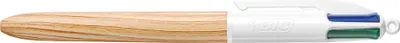 Produktbild von BIC Druckkugelschreiber 4 Colours Wood Style