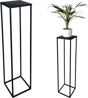 Produktbild von HMP Blumenständer Blumenbeet Schwarz Metall 100%