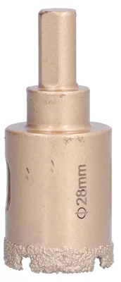 Produktbild von Lochöffner, 28 mm, gelöteter Bohrer, Schneidwerkzeug zum Bohren von Glas, Keramik, Marmor und Stein