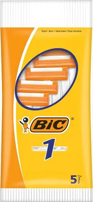 Image de Bic - Lames de rasoir - Lame simple - Lames jetables - 5 lames de rasoir - 1 pièce
