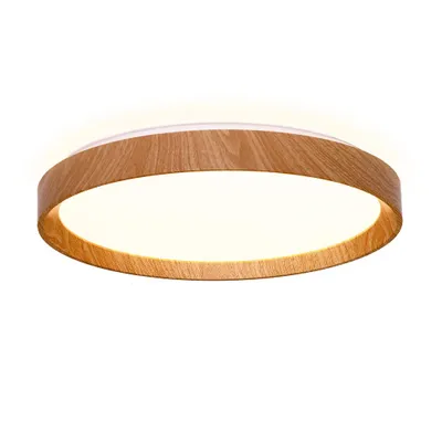 Produktbild von LED-Deckenleuchte Ø48 cm, 40 W, einstellbare Farbtemperatur 3000 K–6000 K, Polycarbonat, Holzoptik, moderne Leuchte