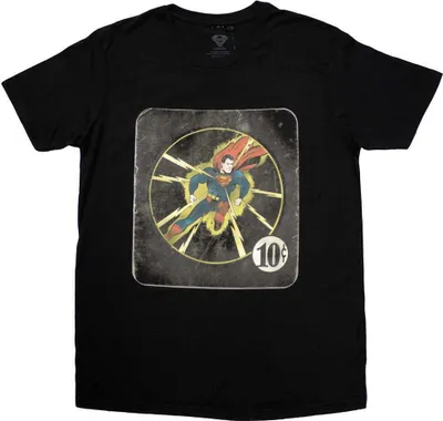 Immagine prodotto di Superman - Maglietta "10c" per uomo/donna Unisex RO11360 (M) (Nero)