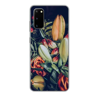 Produktbild von MuchoWow® Handyhülle Schutzhülle Hülle für Samsung Galaxy S20 Blumenstrauß - Stilleben - Blumen - Pflanzen - Rot Silikon Softcase Handy Hülle - Bild