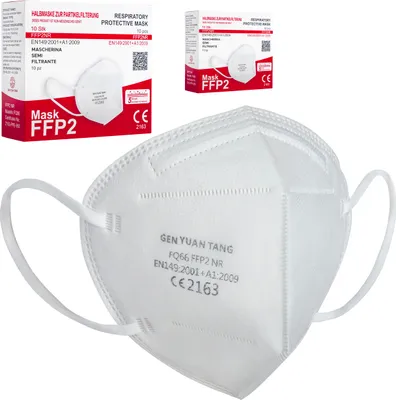 Produktbild von 20x FFP2 Atemschutzmasken, Mundschutz, weiß, CE