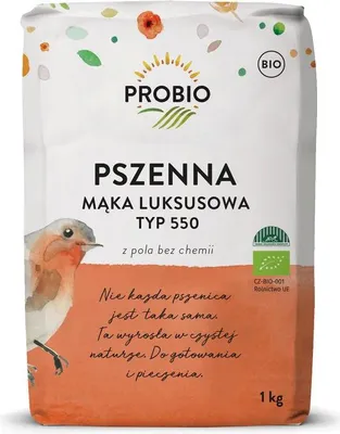 MĄKA PSZENNA LUKSUSOWA TYP 550 BIO 1 kg - PROBIO