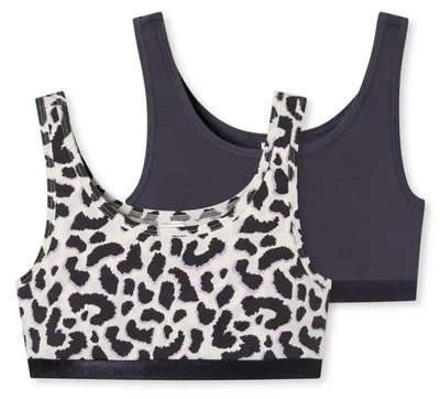 Immagine prodotto di Schiesser, confezione da 2 reggiseni a bustier per bambine - 95% cotone - taglie dalla 140 alla 176