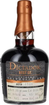 Produktbild von Dictador BEST OF 1979 EXTREMO Colombian Rum Limited Release 42% Vol. 0,7l