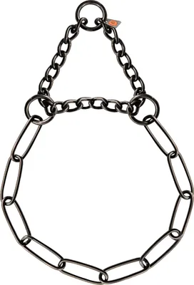 Produktbild von Sprenger Halskette mit Zugbegrenzung - Edelstahl Rostfrei schwarz, 3 mm, 54 cm