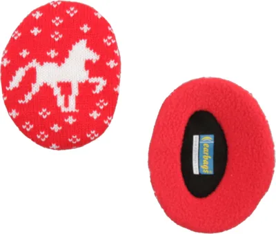 Produktbild von (( earbags | FASHION Ohrenwärmer , Strickpferd rot, S