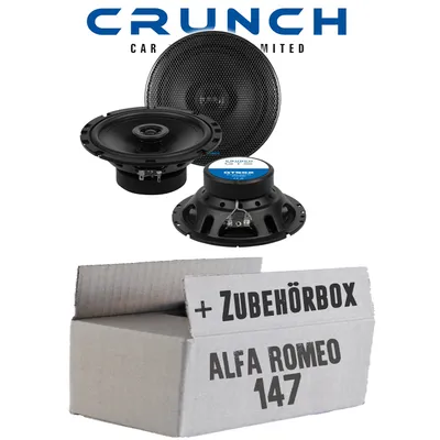 Produktbild von Alfa Romeo 147 - Lautsprecher Boxen Crunch GTS62 - 16,5cm 2-Wege Koax GTS 62 Auto Einbauzubehör - Einbauset