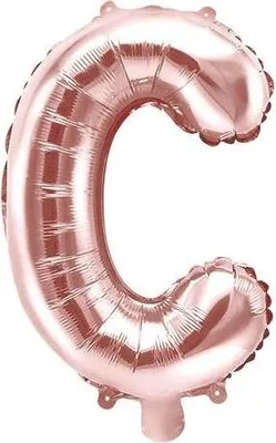 Produktbild von Folienballon Buchstabe "C", 35cm, Roségold