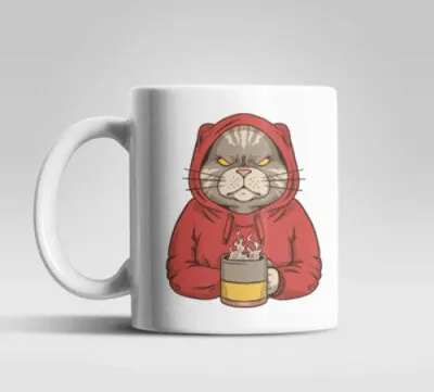 Produktbild von Angry Cat Kater Kaffeetasse Teetasse mit Henkel