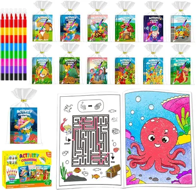 Obrázok produktu pre Darček na detskú oslavu – 24 farebných knižiek pre deti a fixky