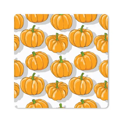 Produktbild von MuchoWow® Mauspad Mousepad Herbst - Kürbis - Muster 20x20 cm - Mousepads - Maus Mat - Pad - Mausunterlage - Desk Mat - Bureauartikeln