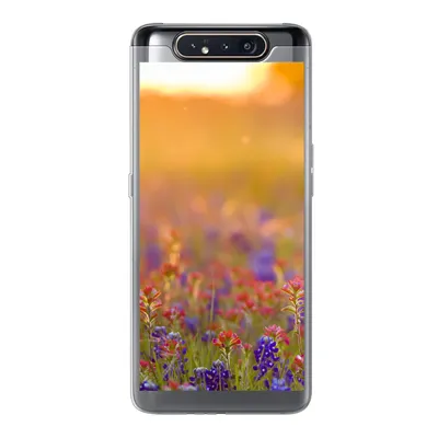 Produktbild von MuchoWow® Handyhülle Schutzhülle Hülle für Samsung Galaxy A80 Blumen - Gold - Sonne Silikon Softcase Handy Hülle - Schutzdeckel