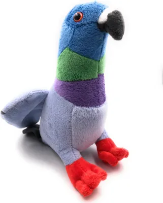 Produktbild von Onwomania Plüschtier Kuscheltier Stoff Tier Taube blau Vogel 19 cm