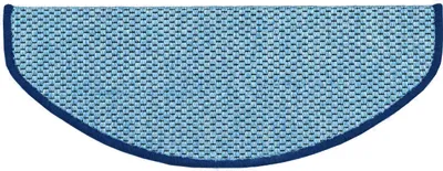 Immagine prodotto di Tappeto per gradini in sisal Calcutta in molti colori Blu Mezzo giro 19 x 56 cm