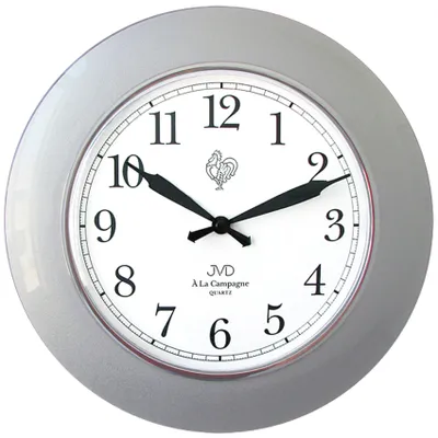 Produktbild von JVD TS101.4 Wanduhr Quarz analog hellgrau rund