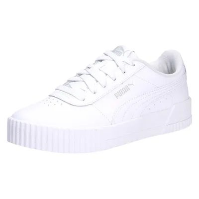 A white Puma Carina L sneaker is shown from a side-angle on a white background.