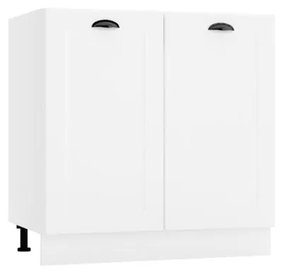 Produktbild von Küchenunterschrank 80 cm - Weiß - 2 Türen - ohne Arbeitsplatte - Soft-Close-System