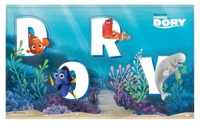 Produktbild von Amscan Findet Dorie Motto-Partyspiel für Kinder, 4-teiliges Spielset