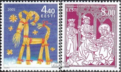Produktbild von Briefmarken Estland 2005 Mi 535-536 (kompl.Ausg.) postfrisch Weihnachten