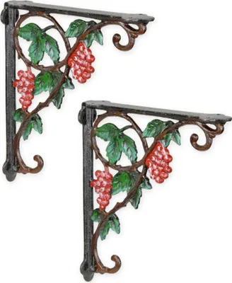 Produktbild von Paar Wandhalterungen aus Gusseisen Wein Replikat Retro Design Dekoration