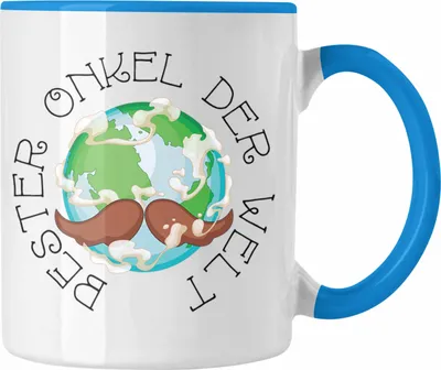 Produktbild von Trendation - Bester Onkel Der Welt Tasse Geschenk Geburtstag Weihnachten Lustig Geschenkideen von Nichte Lieblingsonkel (Blau)