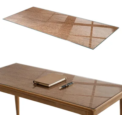 Produktbild von Glasplatte Tisch – Esstischplatte Glas – Tischplatte Glas – Glasarbeitsplatte Tisch – Glasplatte Esstisch – Pflegeleicht – Witterungsbeständig – 125x50 cm – Natürliche Holzmaserung