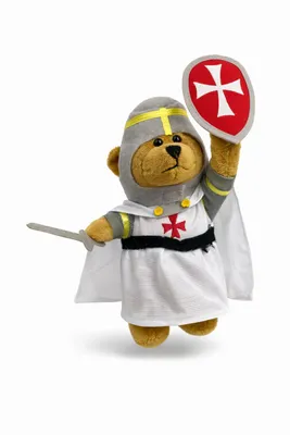 Produktbild von Teddybär Ritter 22 cm Kuscheltier Plüschtier Stofftier mit Schwert und Schild Ritterkostüm Geschenk für Kinder