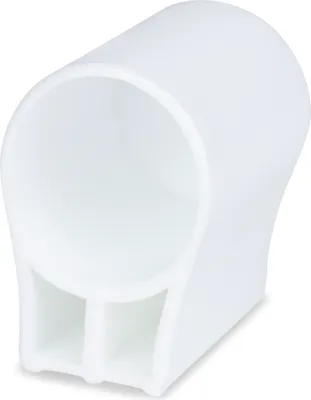 Produktbild von Stehtisch Fuß Zubehör Ersatzteil Scharnier Halter Raster Klemme Plastik Weiß (Fuß ohne Ausgleichsschraube) …