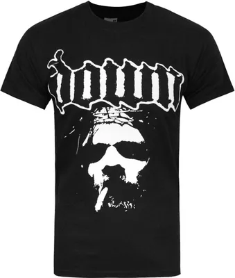 Produktbild von Down offizielles Herren Gesicht T-Shirt NS4974 (2XL) (Schwarz)