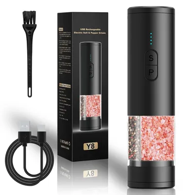2-in-1 elektrische Zout- und Pfeffermühle, USB, wiederaufladbar, LED