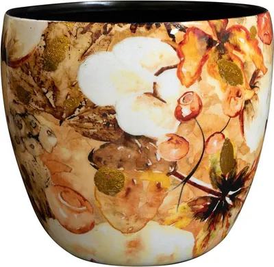 Produktbild von TS Collection - Blumentopf Baumwolle cream - 17x15