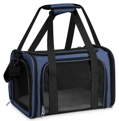 Productafbeelding van Transporttas voor Huisdieren - Faltbare Draagtas voor Katten en Honden - Donkerblauw (43 x 28 x 28 cm)